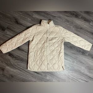 🔵Women’s large winter jacket 32 heat cream color
